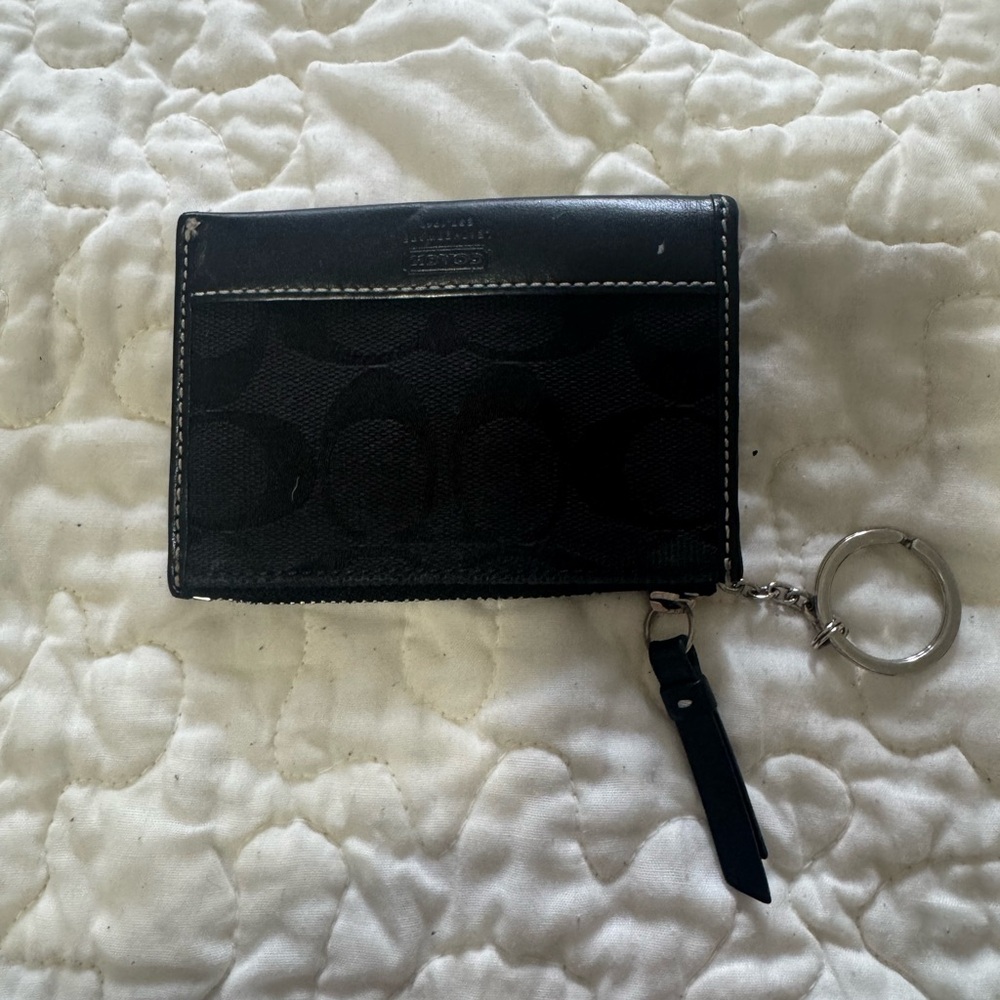 Coach Black Keychain Wallet
